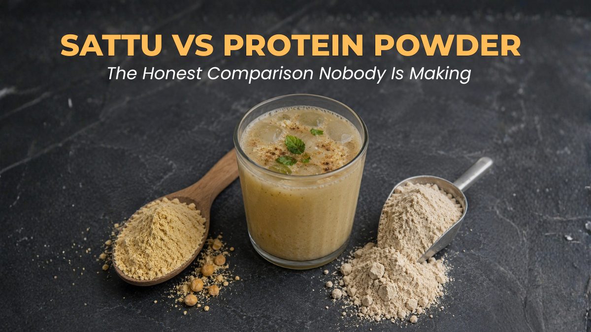 sattu vs protein powder comparison India which is better muscle building vegetarian