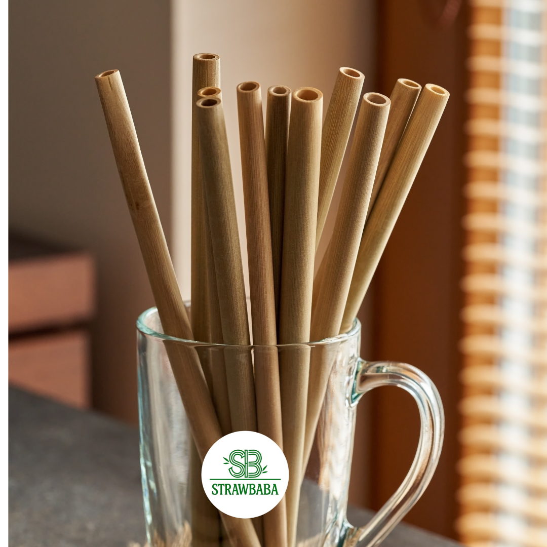 Bamboo Straws (8", Pack of 50)