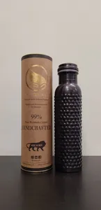 ORETROVE Antique Polish Bubble Pure Copper Bottle