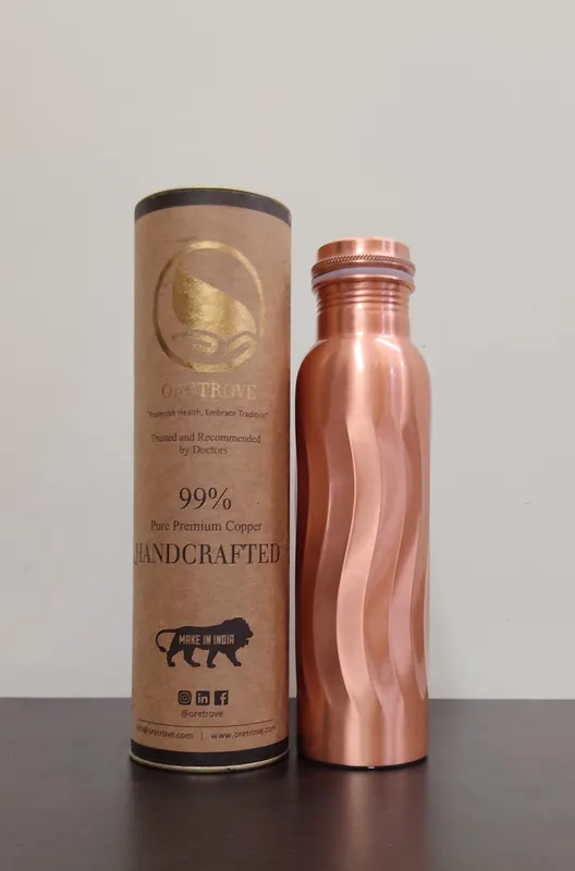ORETROVE Wave Matte Pure Copper Bottle