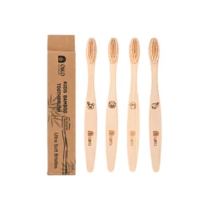 Kids Bamboo Toothbrushes | Soft Bristles, Eco-Friendly, Biodegradable| Pack of 4