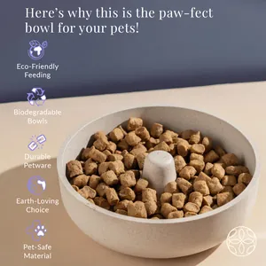 Irida Naturals Earth-Friendly Pet Food Bowl for Dogs and Cats