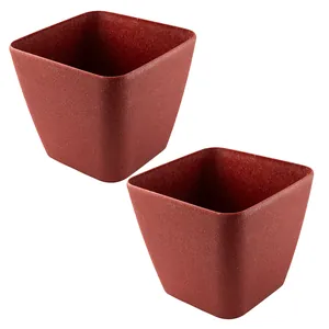 Irida Naturals Set of 2 Rice Husk Sakura Pots & Planter