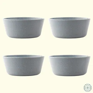 Irida Naturals Small Curry Bowl Set | Rice Husk & Bamboo Fiber Bowls for Snacks Pack of 4
