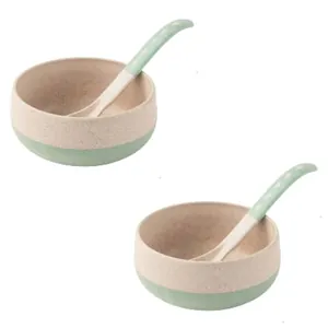 Irida Naturals Soup Bowl with Spoon,Pack of 2