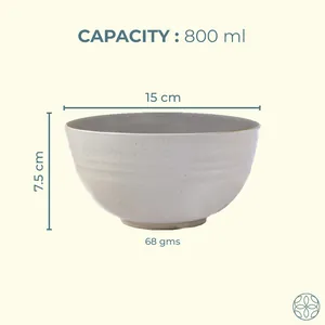Irida Naturals Wheat Straw Serving Bowl Set Pack of 1