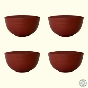 Irida Naturals Wheat Straw Serving Bowl Set Pack of 4