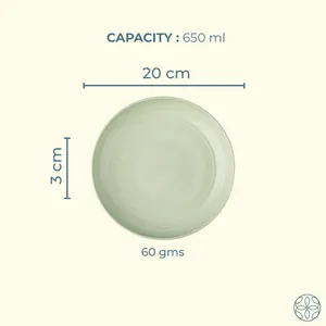 Wheat Straw Snack Plates Set Pack of 1