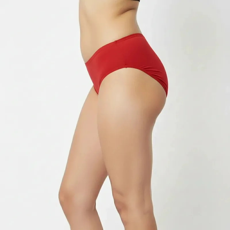 Bamboo Fabric Low Waist Underwear | Red and Black | Pack of 2 thumbnail