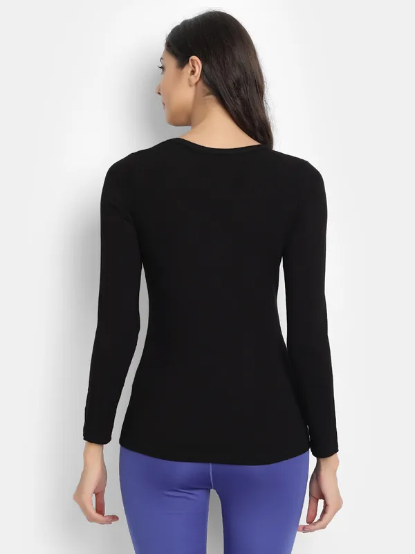 Bamboo Fabric Women's Full Sleeves T-Shirt | Black thumbnail