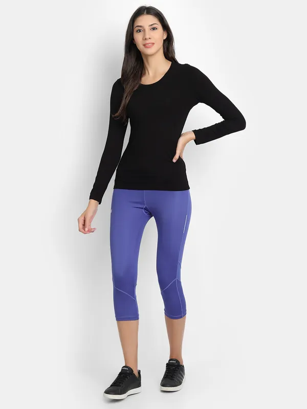 Bamboo Fabric Women's Full Sleeves T-Shirt | Black