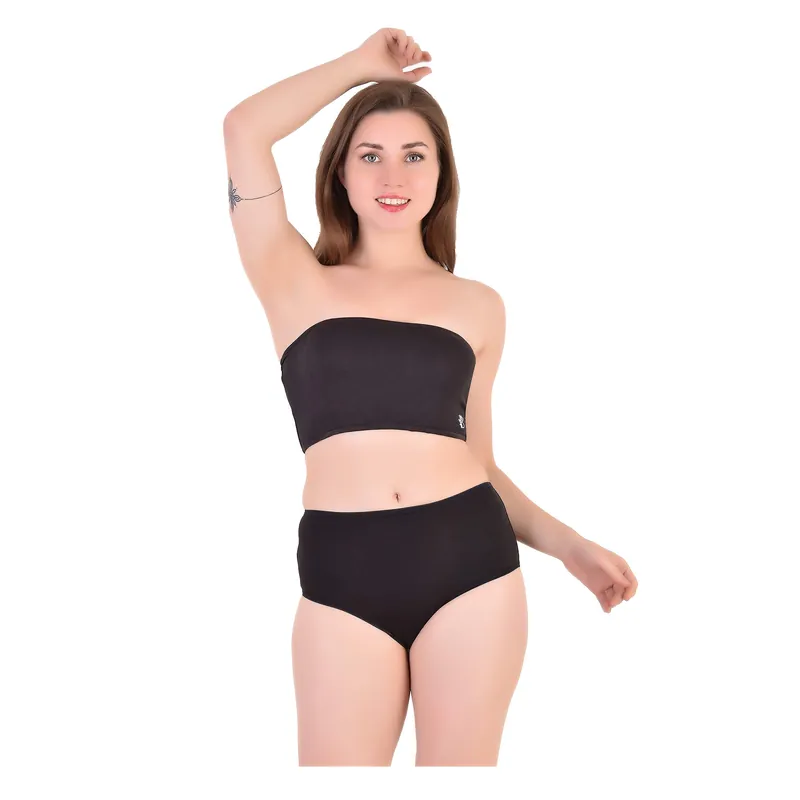 Bamboo Fabric Tube Top | Black thumbnail