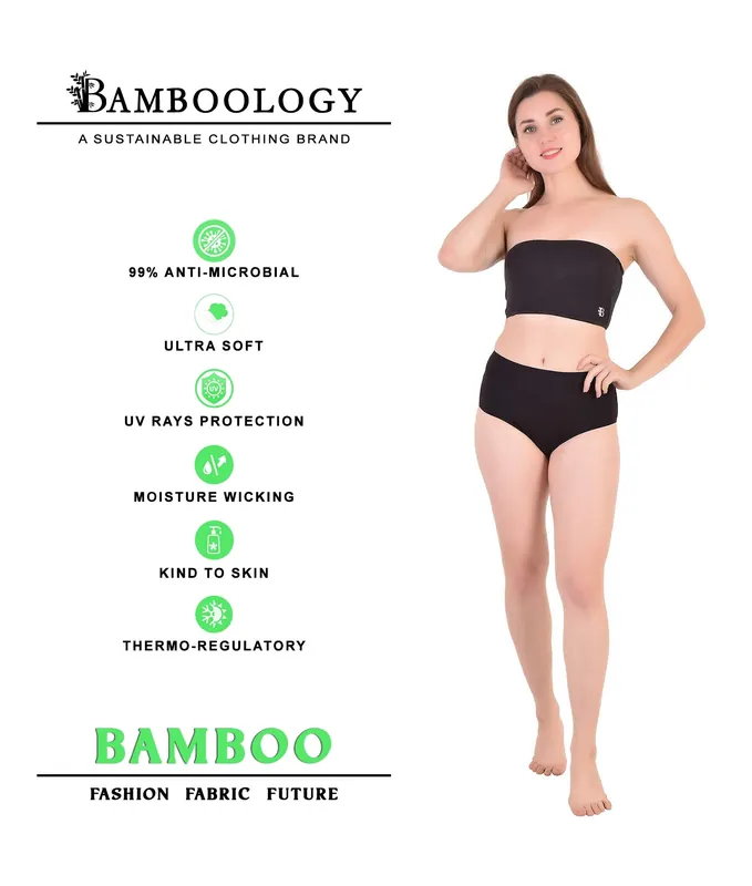 Bamboo Fabric Tube Top | Black thumbnail