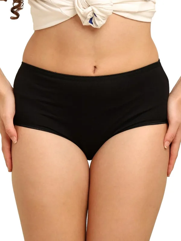 Bamboo Fabric Women's Hipster Panty | Red and Black | Pack of 2 thumbnail