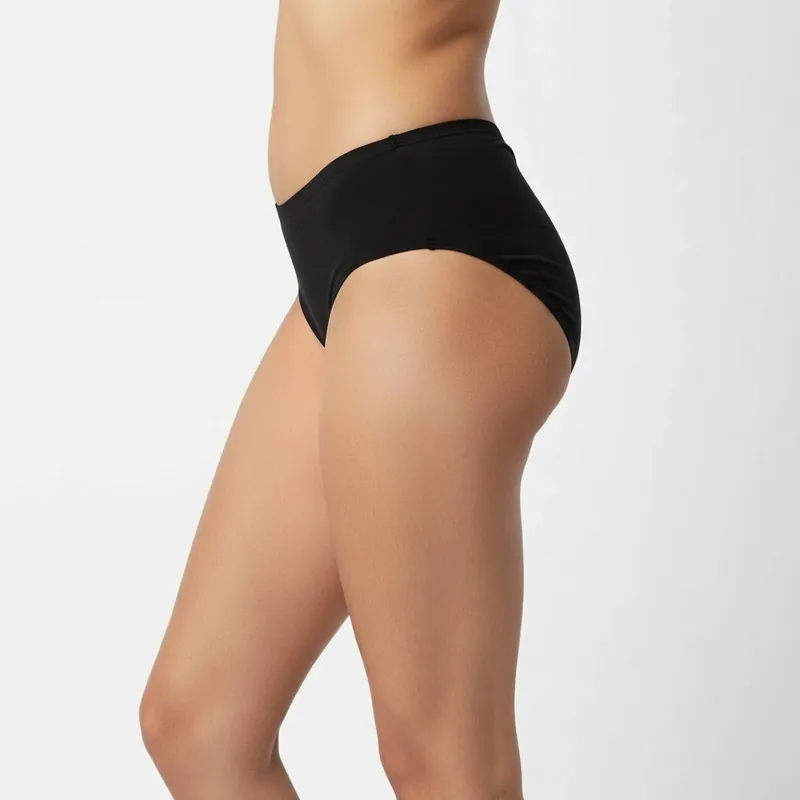 Bamboo Fabric Women's Mid Rise Panty | Red and Black | Pack of 2 thumbnail