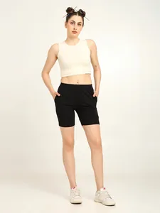 Bamboo Women Knee Shorts – Ultra Soft, Stretchy & Sweat-Resistant Comfort Wear