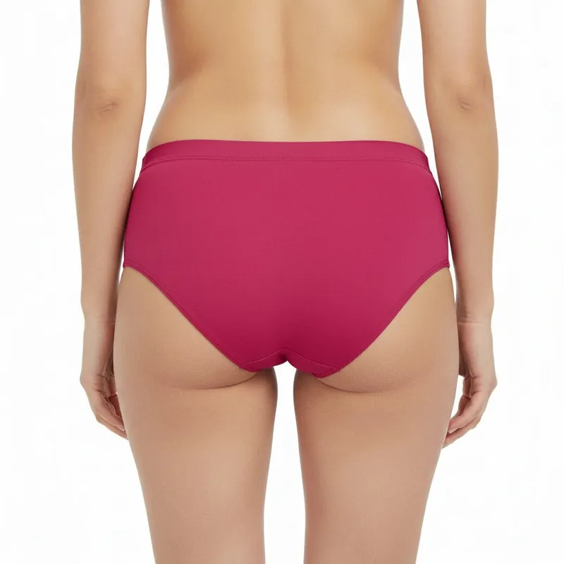 Bamboo Fabric Period Panty 5 Layer Protection | Soft & Odor-Free | Fuchsia & Black | Pack of 2 thumbnail