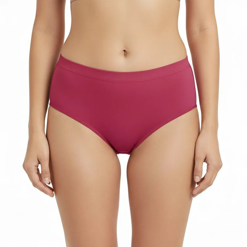 Bamboo Fabric Period Panty 5 Layer Protection | Soft & Odor-Free | Fuchsia & Black | Pack of 2 thumbnail