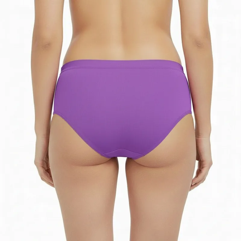 Bamboo Fabric Period Panty 5 Layer Protection | Soft & Odor-Free | Purple & Black | Pack of 2 thumbnail