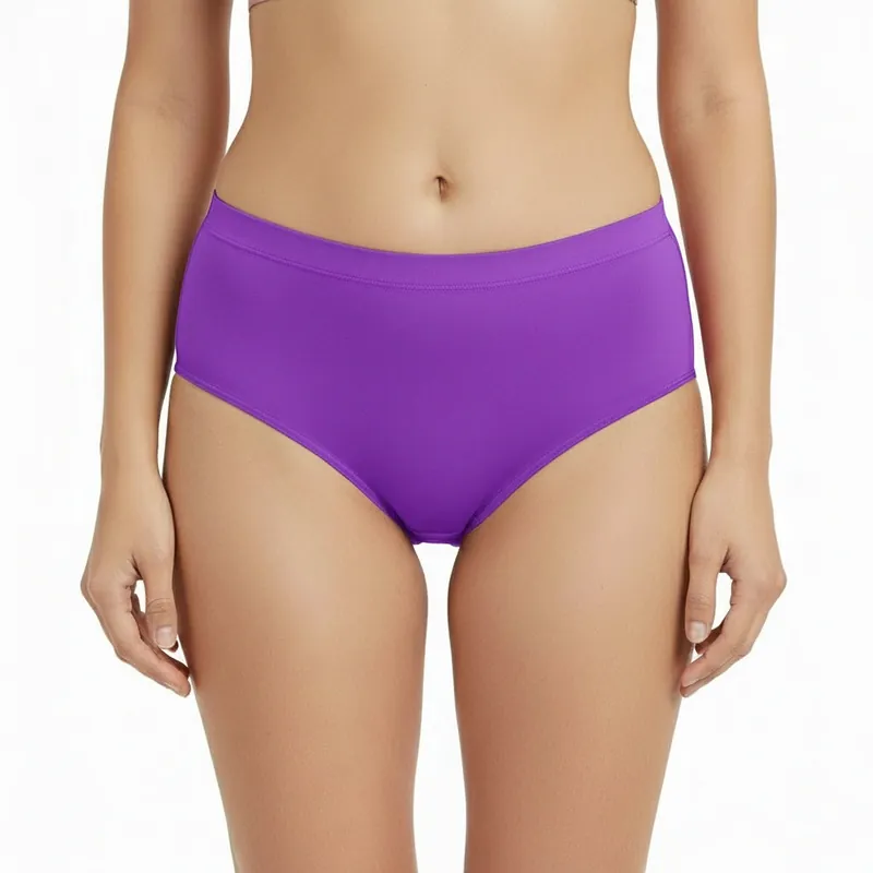 Bamboo Fabric Period Panty 5 Layer Protection | Soft & Odor-Free | Purple & Black | Pack of 2 thumbnail