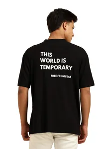 Men Black Oversized Bamboo T-Shirt – Soft, Breathable & Sustainable