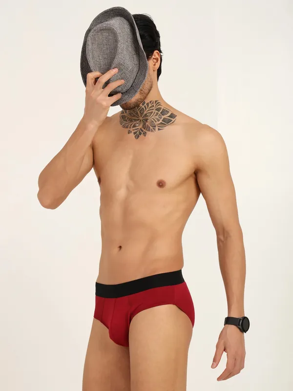 Bamboo Men’s Frenchie Fit Underwear | Maroon & Navy | Pack of 2 thumbnail