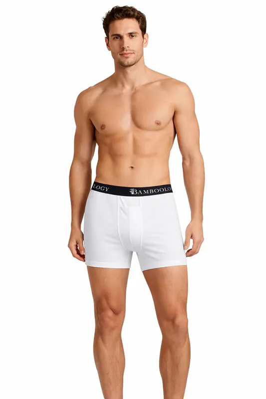 Bamboo Men’s Ultra-Soft Trunks & Boxers | Black & White | Pack of 2 thumbnail
