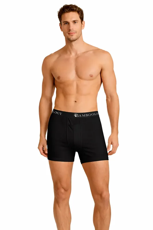 Bamboo Men’s Ultra-Soft Trunks & Boxers | Black & White | Pack of 2 thumbnail