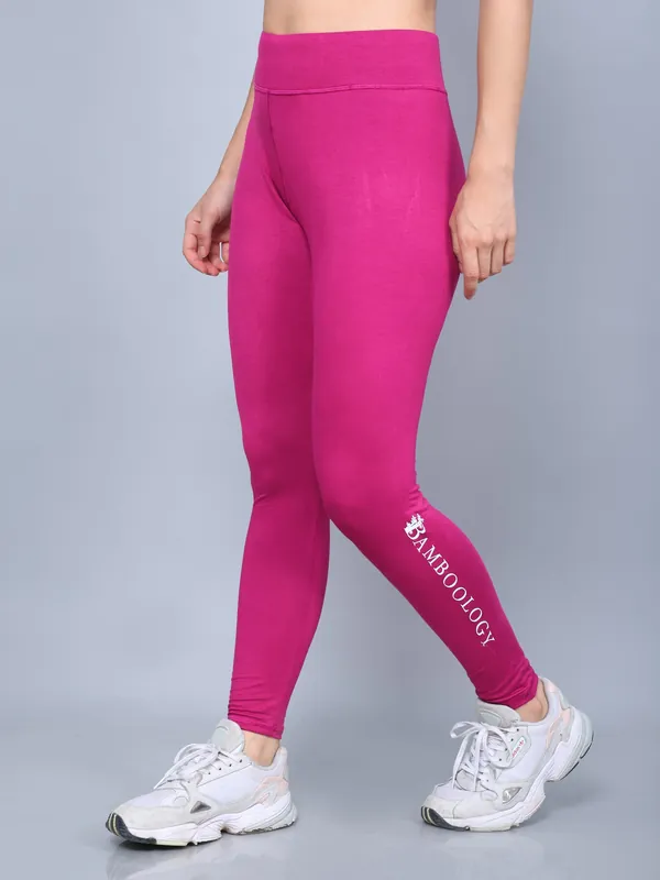 Bamboo Fabric Yoga Pant Bold | Fuchsia thumbnail