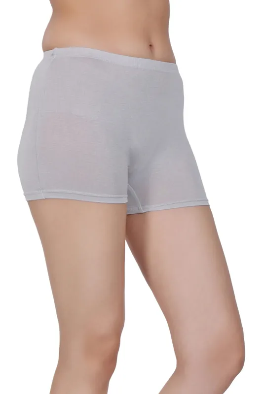 Bamboo Fabric Mid Rise Shorts | Black and Gray | Pack of 2 thumbnail