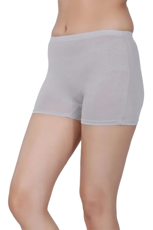 Bamboo Fabric Mid Rise Shorts | Black and Gray | Pack of 2 thumbnail