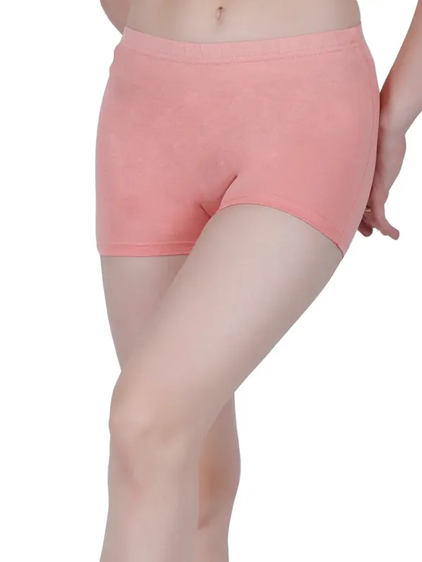 Bamboo Fabric Mid Rise Shorts | Peach & Blue | Pack Of 2 thumbnail