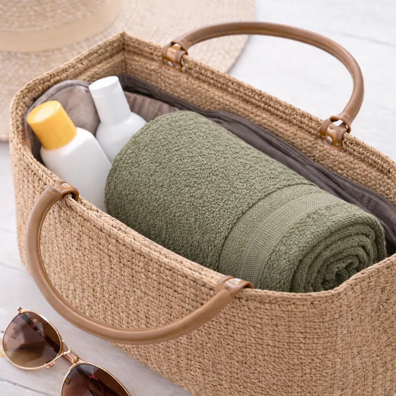 Bamboo Bath Towel – Ultra Soft, Quick Dry & Eco-Friendly Luxury Care | Green and Rust | Pack of 2 thumbnail