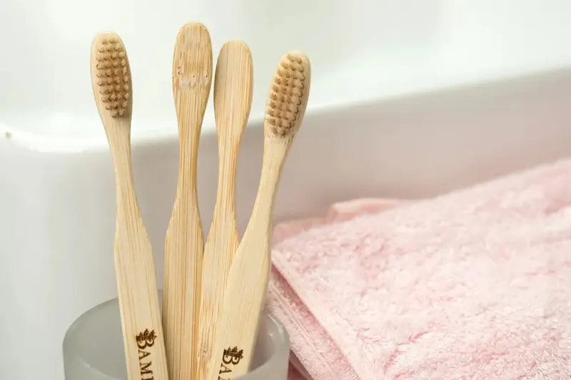 Bamboo Toothbrush With Plant Based Bristles | Pack of 4 thumbnail