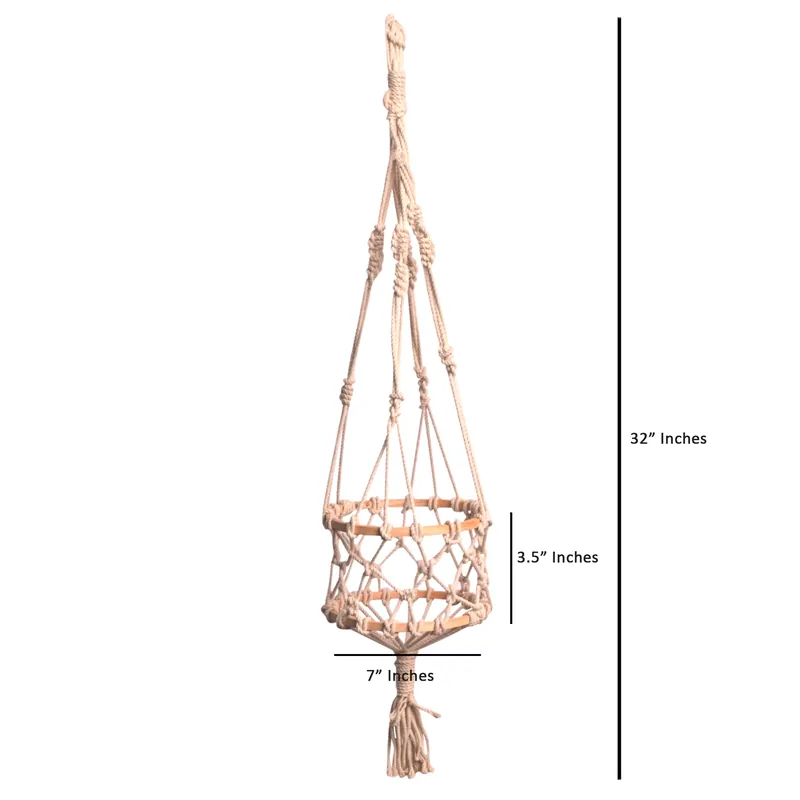 Upcycled Handmade Planter In Cotton Macramé thumbnail