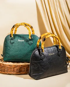 Banaric Bamboo Handle Handbag | 8"X10"X3.7" | 800gms