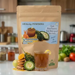 Fresh Root Turmeric, Raw Bitter Gourd & Amla Powder | 300 g