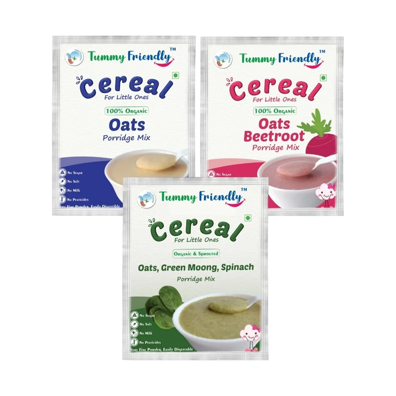 Stage 1, 2, 3 Oats Porridge Mixes Trial 3 Packs | USDA Organic | 6+ Months | 150 g