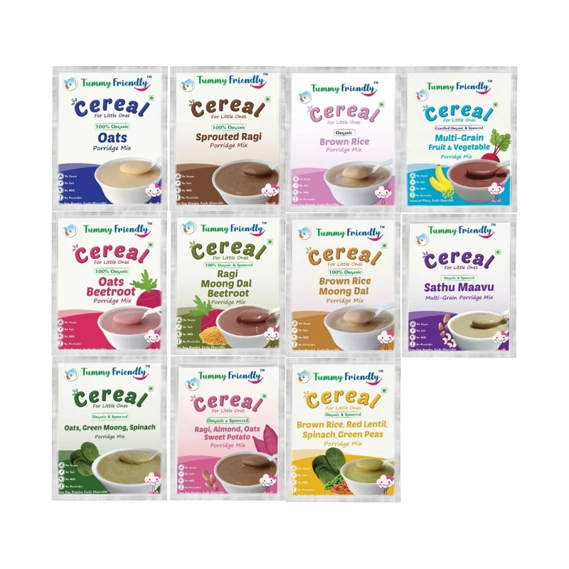 Stage 1, 2, 3 Porridge Mixes Trial 11 Packs | USDA Organic | 6+ Months | 550 g