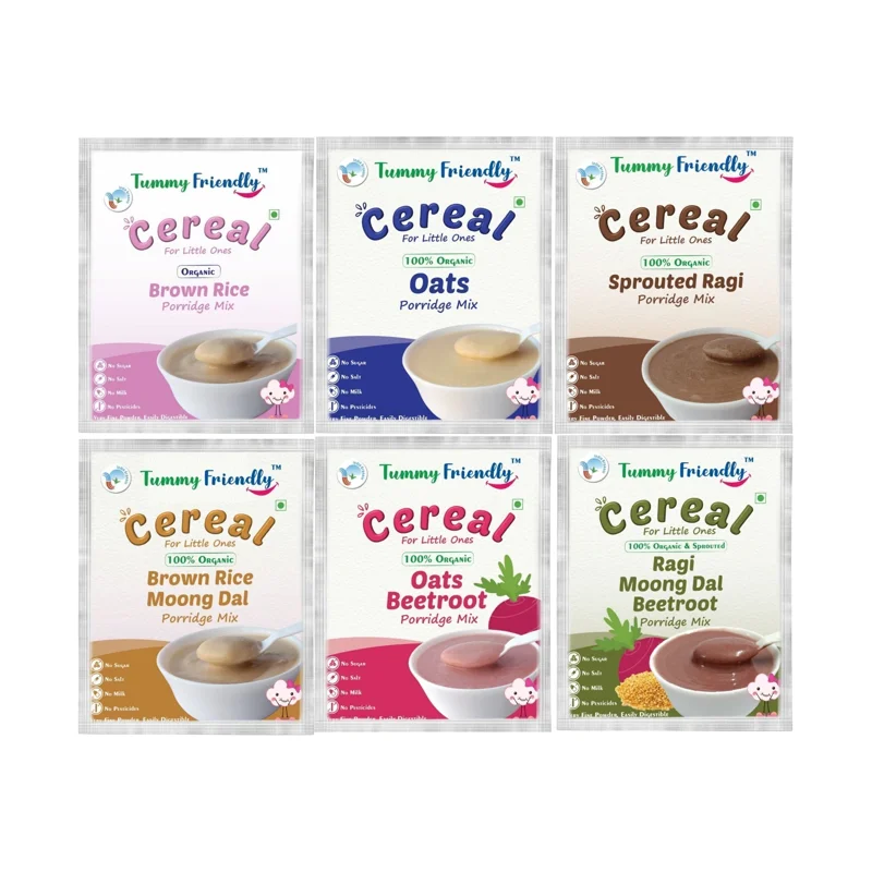Stage 1 & 2 Porridge Mixes Trial 6 Packs | USDA Organic | 8+ Months | 300 g
