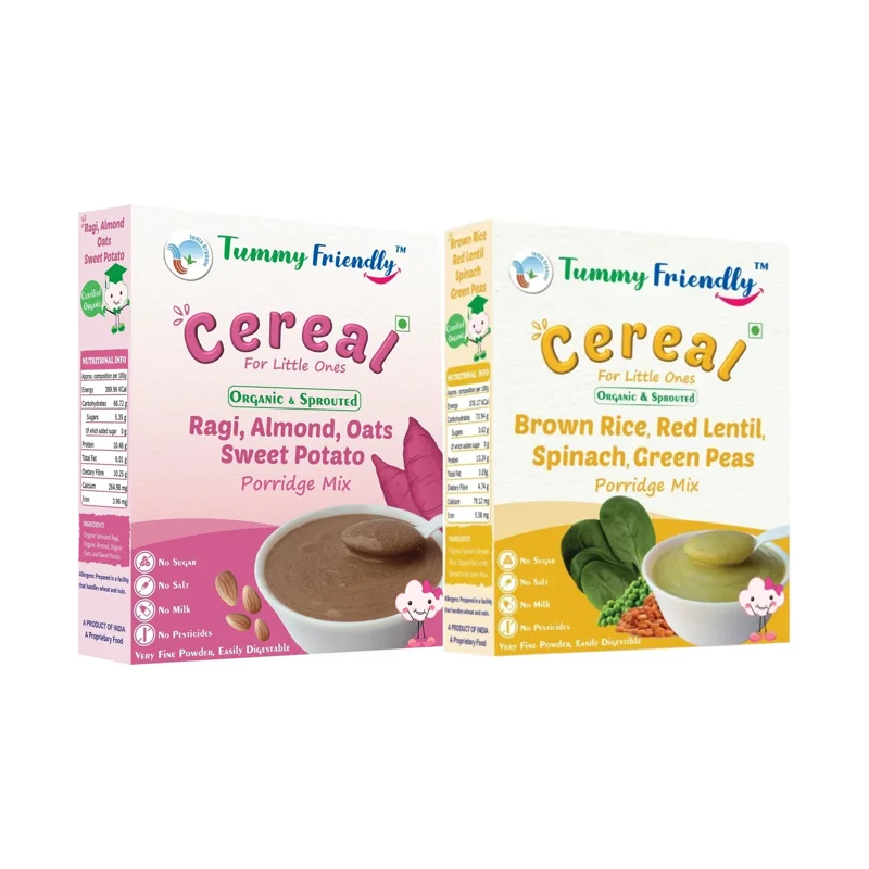 Stage 3 Porridge Mixes (Ragi, Brown Rice) | USDA Organic | 8+ Months | 400 g (2 x 200 g)