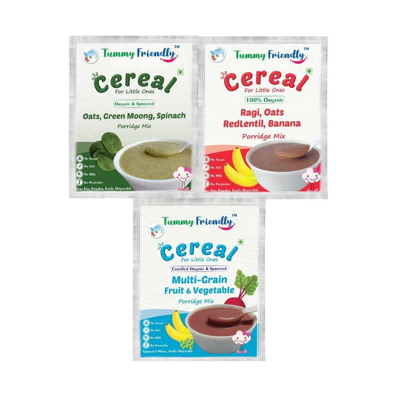 Stage 3 Porridge Mixes Trial 3 Packs (Ragi, Oats, Multi Grain) |  8+ Months | 150 g