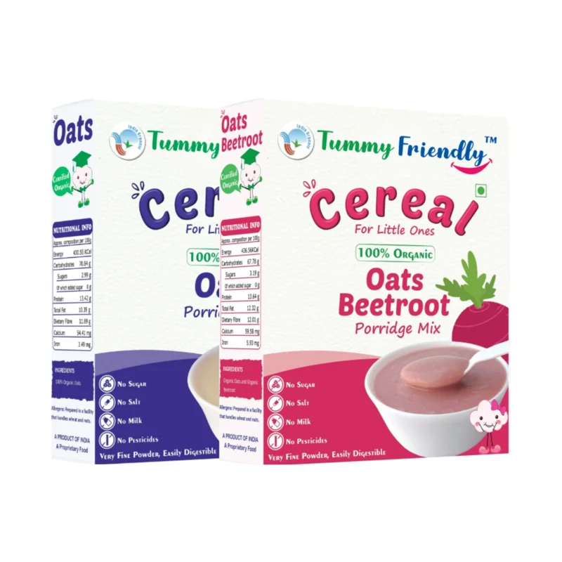 Stage 1 & 2 Oats Porridge Mixes | USDA Organic | 6+ Months | 400 g (2 x 200 g)
