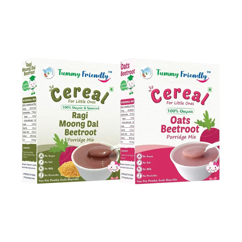 Stage 2 Porridge Mixes (Oats Beetroot, Ragi Moong Dal) | 6+ Months | 400 g (2 x 200 g)