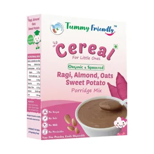 Porridge Mix | Sprouted Ragi, Almond, Oats & Sweet Potato | USDA Organic | 8+ Months