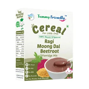 Porridge Mix | Sprouted Ragi, Moong Dal & Beetroot | USDA Organic | 6+ Months