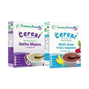 Stage 3 Porridge Mixes (Sathu Maavu, Multi-Grain) | USDA Organic | 8+ Months | 400 g (2 x 200 g)