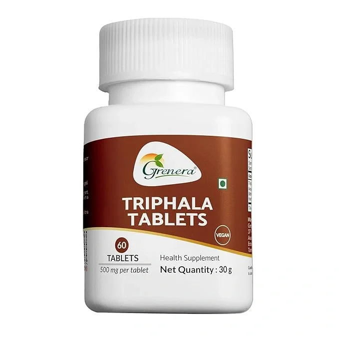 Triphala Tablets | 60 Capsules (500 mg/Tablet) | 30 g