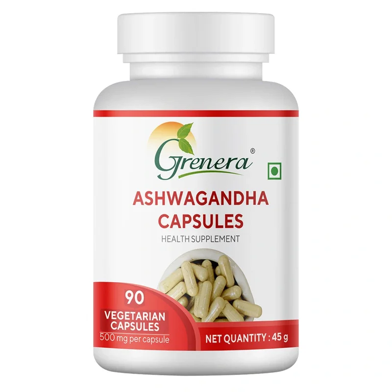Ashwagandha Capsules | 90 Capsules (500 mg/Capsule) | 45 g