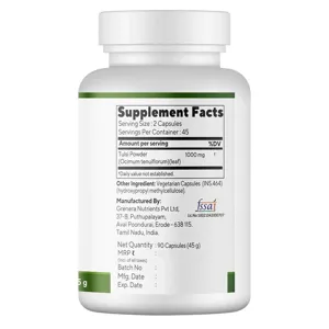 Tulsi Capsules | 90 Capsules | 500 mg/Capsule | 45 g